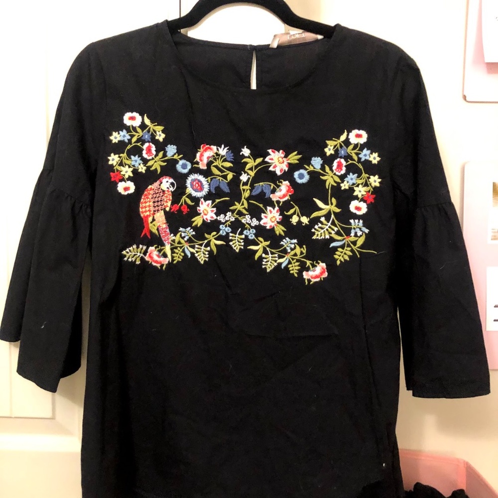 Black Embroidered Shirt